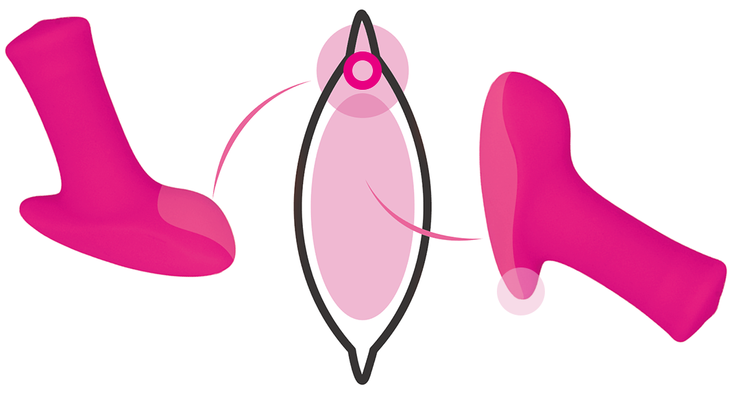 O mini vibrador Ambi fornece estimulação ampla, precisa ou super precisa.